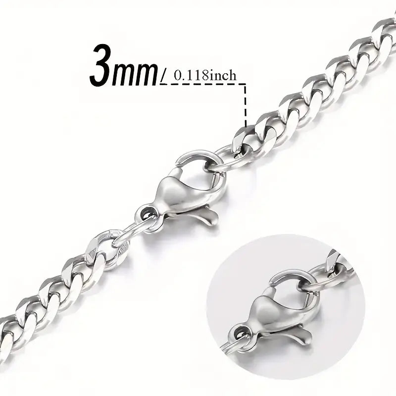 Titanium Gentlemen's Stainless Steel Cuban Chain