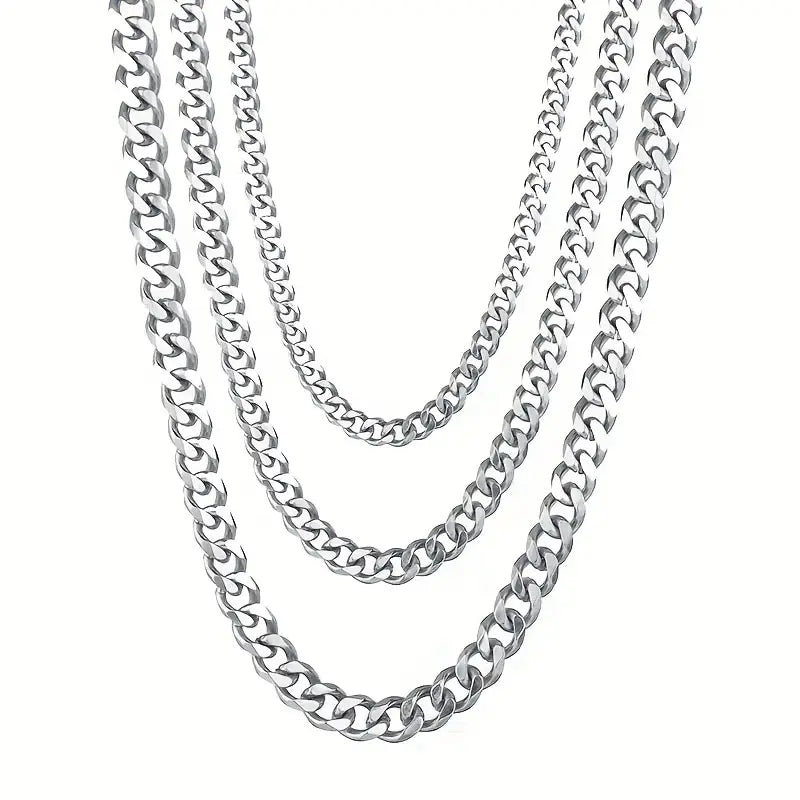 Titanium Gentlemen's Stainless Steel Cuban Chain