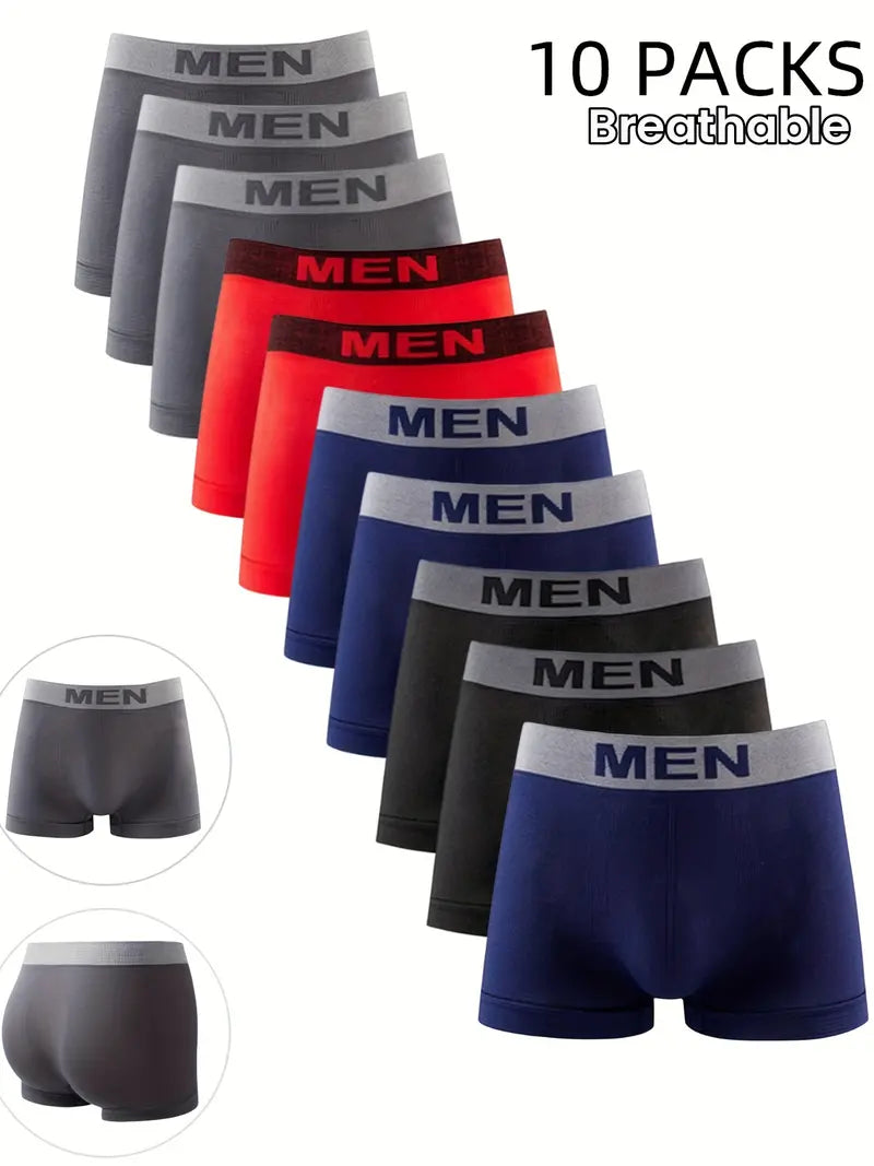 10 Pcs Gentlemen's Boxer Briefs